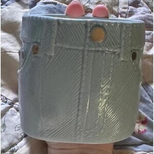 Blue Jean Design Ceramic Plant Pot